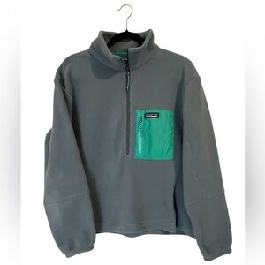Patagonia Microdini 1/2 Zip Fleece Pullover Plume Grey Style 26260. Size L.